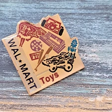 Walmart Associate Employee Pin - Toys Department Dolls Cars Bats