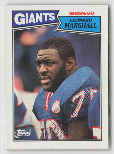Leonard Marshall #23 1987 Topps card