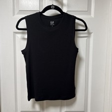 Gap Ribbed Modern Crew Tank Medium Black