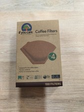 If You Care Unbleached Coffee Filters No. 4 100 Ct OPENED BOX-A FEW USED