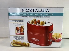 Retro Series Pop-Up Hot Dog Toaster Oven By Nostalgia Red New In Box Sealed