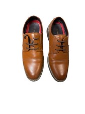 Bruno Marc Dress Shoes Mens Size 9 Brown Cap Toe Derby Oxford Lace Up Casual
