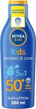 NIVEA Sun Kids Protect & Care SPF 50+ Lotion 200ml 60.75 per litre