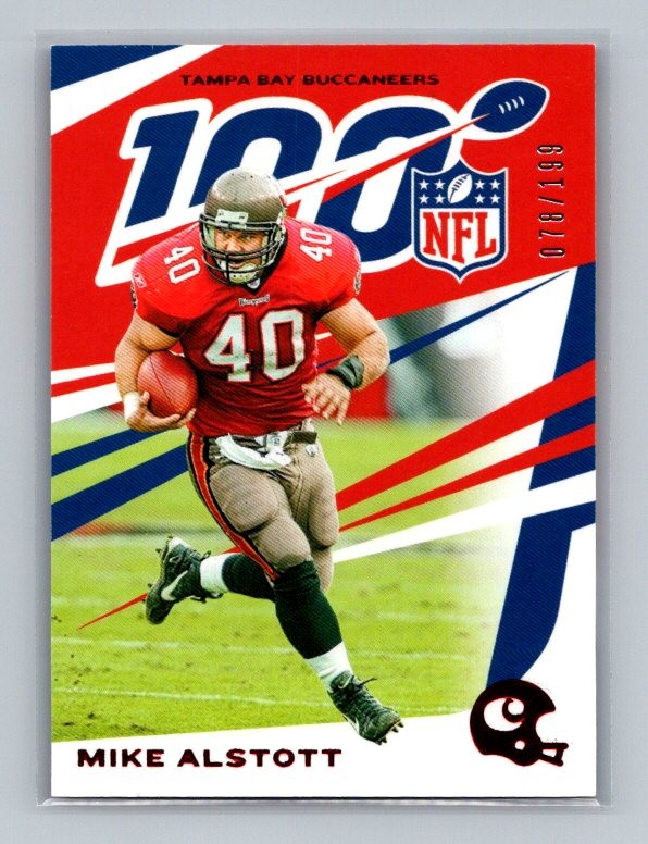 Mike Alstott 2019 Panini Chronicles NFL 100 Red #89 #/199 Tampa Bay Buccaneers