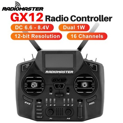 Radiomaster GX12 RC Transmitter Dual-band Antenna 16CH 2.4GHz ELRS Hall Gimbal