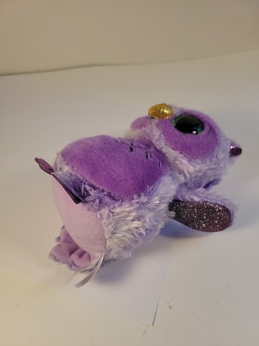 Ty Beanie Boos Owlivia Purple Owl Green Eyes - Picture 5 of 11