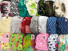 Set of 5 Quick Dry Fitted Cloth Diapers, 100 Cotton, One Size Fits All