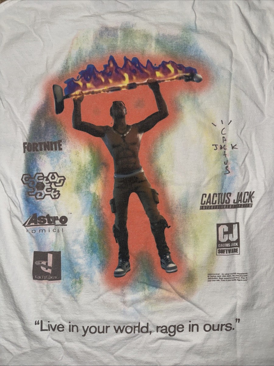 Travis Scott x Fortnite Cactus Jack Tour T-Shirt White Medium