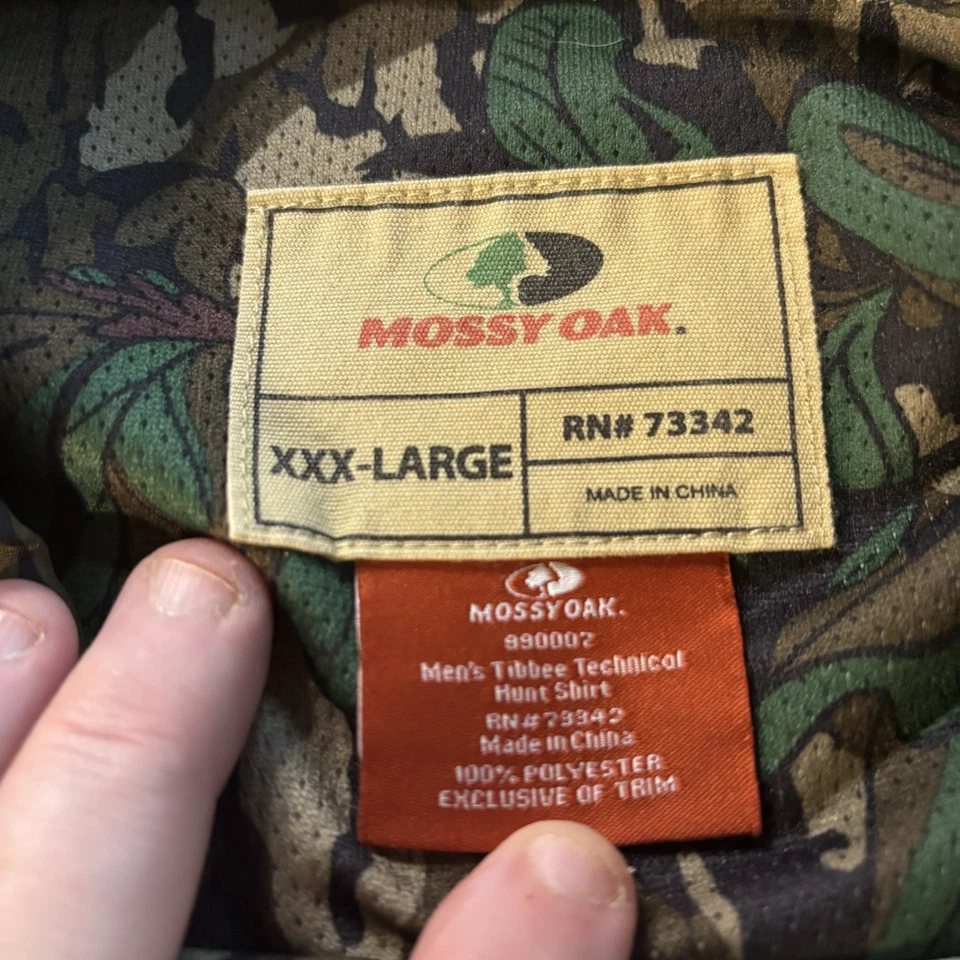 Mossy Oak Mens3XL Camo Long Sleeve Button Down Front Pockets Hunting Shirt - Image 4 of 4