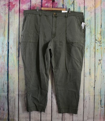 Women's Old Navy High-Waisted Straight Canvas Workwear Pants Size 24 Norfolk Pin