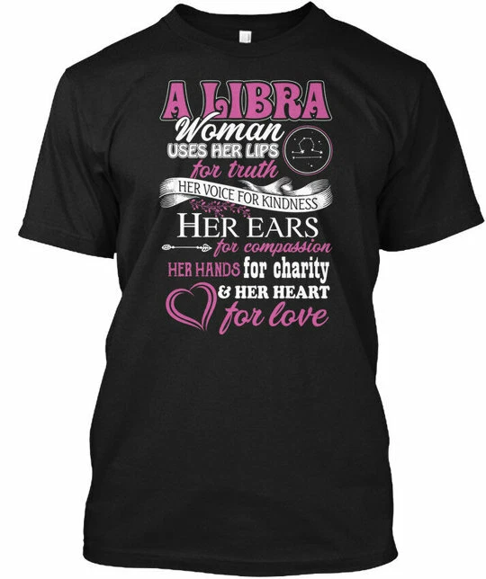 A Libra Woman - Uses Her Lips For Truth Voice Kindness Tee T-Shirt