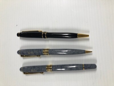 Vintage Pierre Cardin Ball Point Pen Blue Speckled Marble