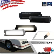 Smoke Full White LED Front+Rear Side Marker Light For 81-88 Chevy Monte Carlo SS