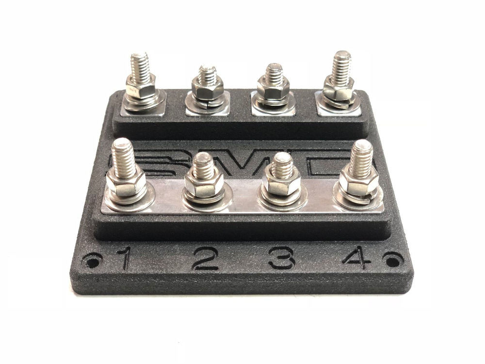 Heavy Duty Quad (4 Spot) Bolt ANL Fuse Holder - Pass Thru - Made In USA - Foto 8