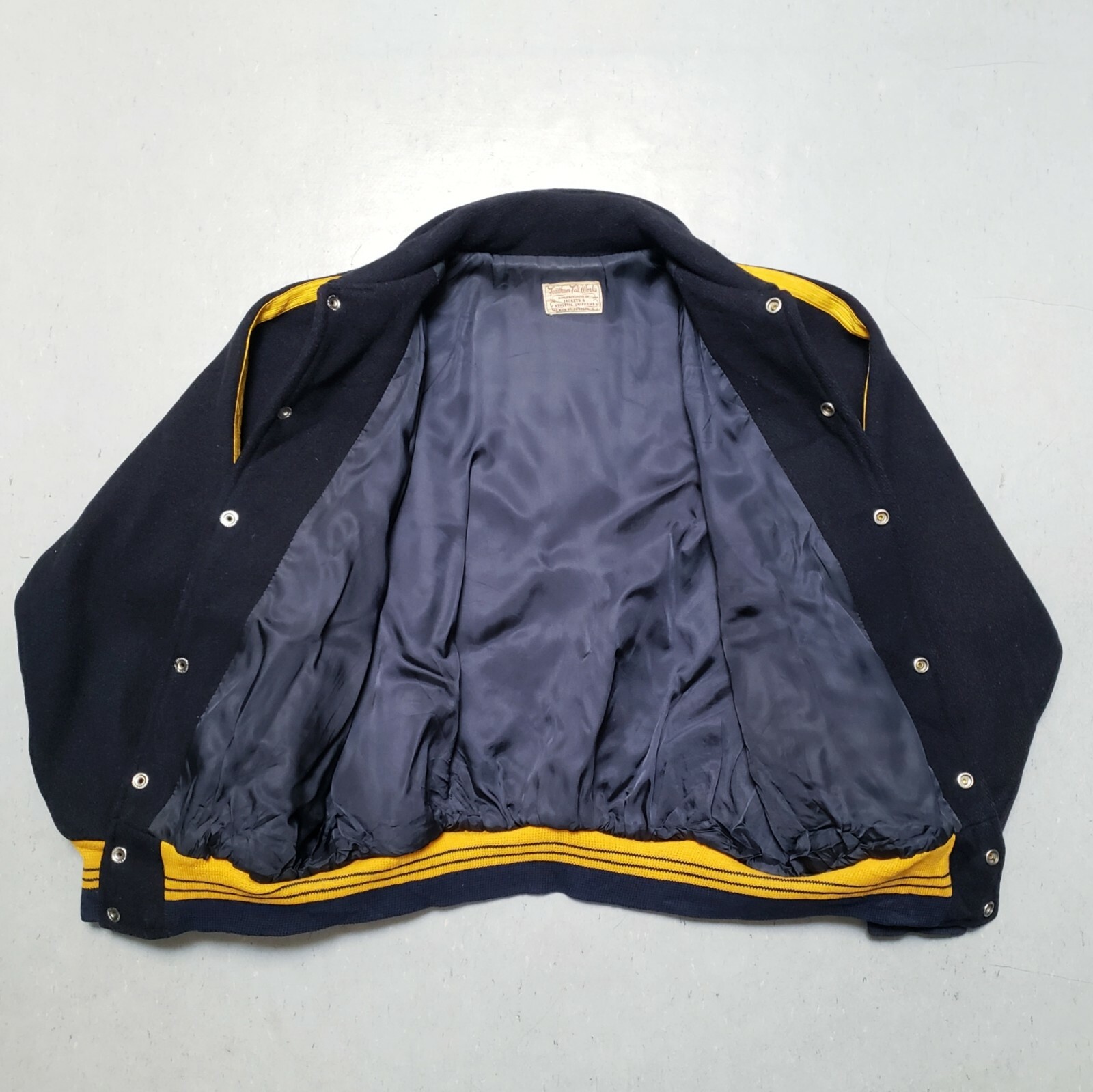 FILA Giacca vintage anni 50 NELLEVILLE CREW canottaggio Varsity patch Rockabilly cappotto new jersey