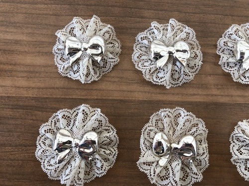 Stock Di 6 Spille Vintage Con Decoro Fiocco In Argento 925 - Picture 4 of 8