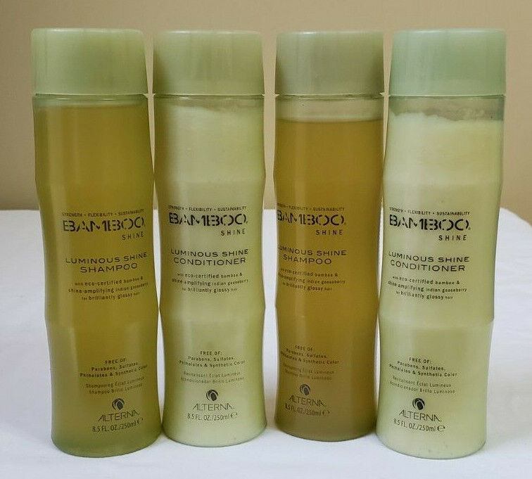 Lot 4 Alterna Bamboo Luminous Shine Shampoo & Conditioner 8.5oz Each Glossy
