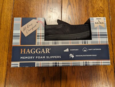 Haggar K1538 Men Indoor/Outdoor Microsuede Slipper/Plaid 