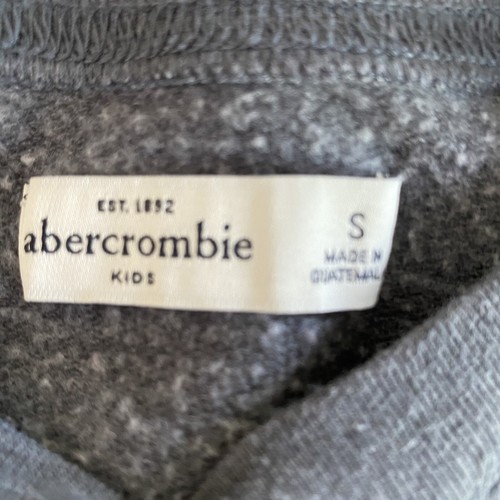 Abercrombie Kids Sweatshirt Size Small Gray Black Sparkle Spellout Casual - Picture 6 of 9