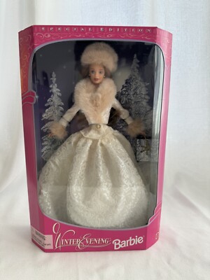 Mattel #19220 Barbie Doll Special Edition Winter Evening Barbie 1998 Brunette