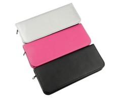 Faux Leather, Zipped, Sectioned Scissor / Accessory, Travel, Storage Case / Bag