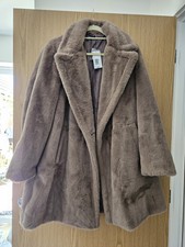 Matalan Faux Fur Cost Brown Size 20