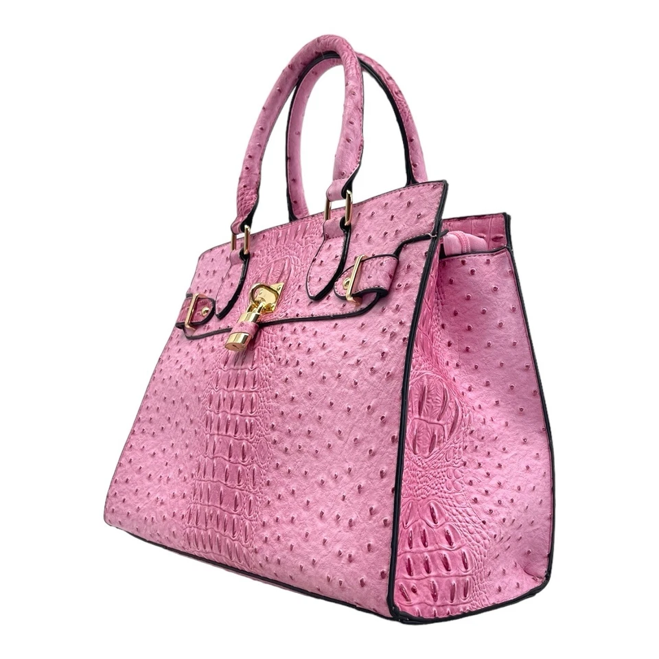 DASEIN XL Croc Embossed Vegan Leather Satchel Bag Handbag Crossbody Pouch Wallet - Image 4 of 4