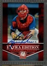 2012 Panini #59 Spencer Kieboom Washington Baseball Card signed autograph (A92)