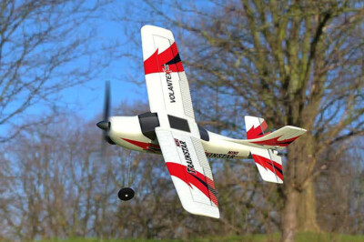 Volantex TRAINSTAR MINI V2 3Ch RED 400mm RTF RC Flugzeug mit Gyro V761-1V2R