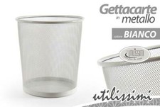 CESTINO GETTACARTE IN METALLO COLORE BIANCO 26*28 CM 12 LT NAD-797408