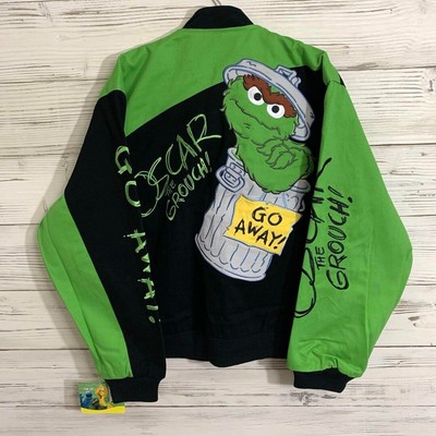 JH Design Sesame Street Oscar Racing Jacket Green Youth Size 2XL  