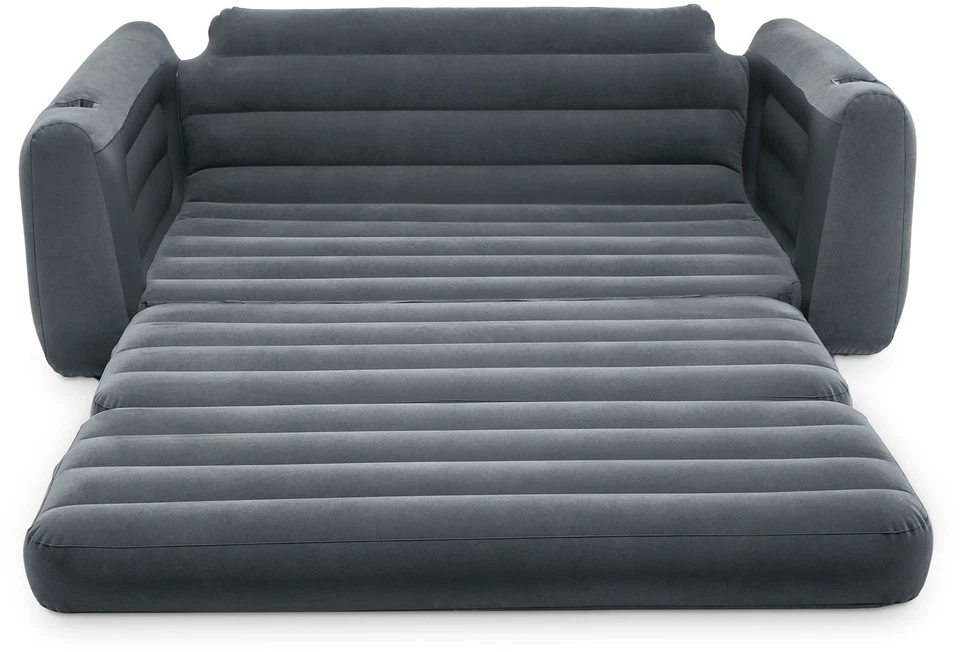 Intex Schlafcouch Luftbett ausziehbares Sofa aufblasbar 203 x 231 x 66cm 66552NP - Bild 2 von 2