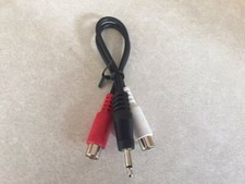 10 Cables, 8" Audio Y Cable 3.5mm Mono Plug to 2 RCA Female - Multicolor