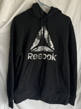 Reebok Training Black Hoodie Sweatshirt Women s Size Large EUC