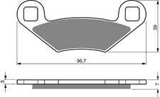 Goldfren Bremsbel&auml;ge vorne f&uuml;r Polaris 400 Sportsman 400 2003-2005