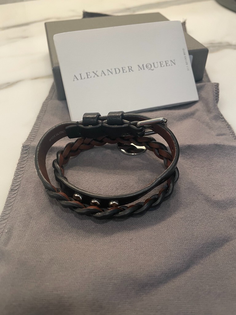 Alexander McQueen Double Wrap Braided Leather Bra… - image 12