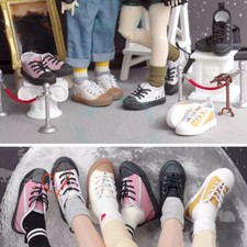 1/6 1/4 1/3 Uncle BJD Shoes Low Top Canvas Striped Rubber Sole Lace-up 5 Colors
