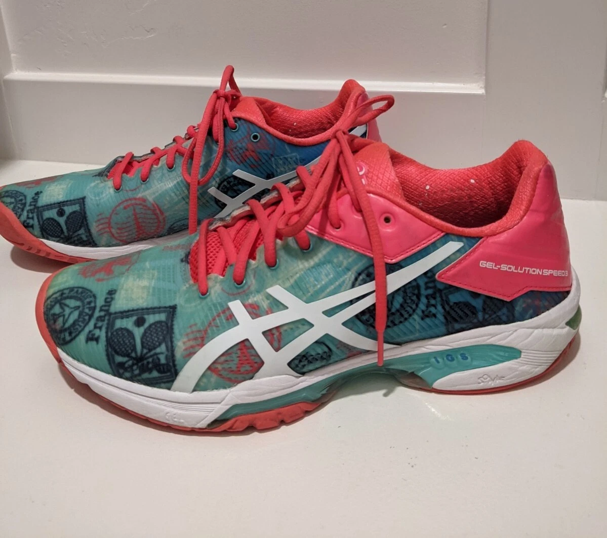 Asics Gel Solution Speed Size Edition Paris Tennis Shoes E761N eBay