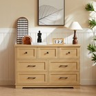 Modern 7-Drawer Dresser for Bedroom Ample Storage Wide Chest of Drawers