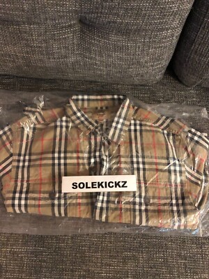 Supreme Burberry Denim Trucker Jacket Beige Size L | eBay