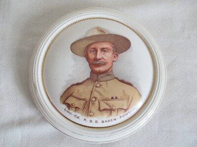 STAFFORDSHIRE ~ RUNDE WANDTAFEL ~ PORTRAIT VON BADEN POWELL