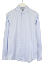 SUITSUPPLY Custom Made Extra Slim Fit Formal Shirt Men's 39L / 15 1/2L Blue