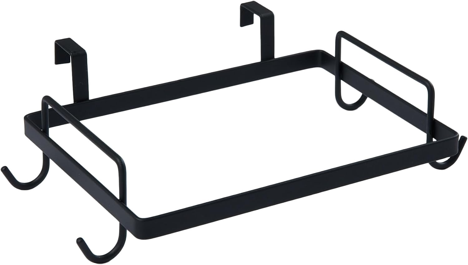 Metal over the Door Trash Bag Holder, Black