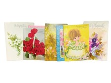 Lot/14 UNUSED Retro Vintage Assorted Greeting Cards, Mid-Century - - C5