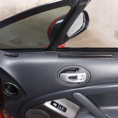 For Mitsubishi Eclipse 2006-2011 Carbon Fiber Door Air Vent Frame Decorate Trim - Picture 7 of 12