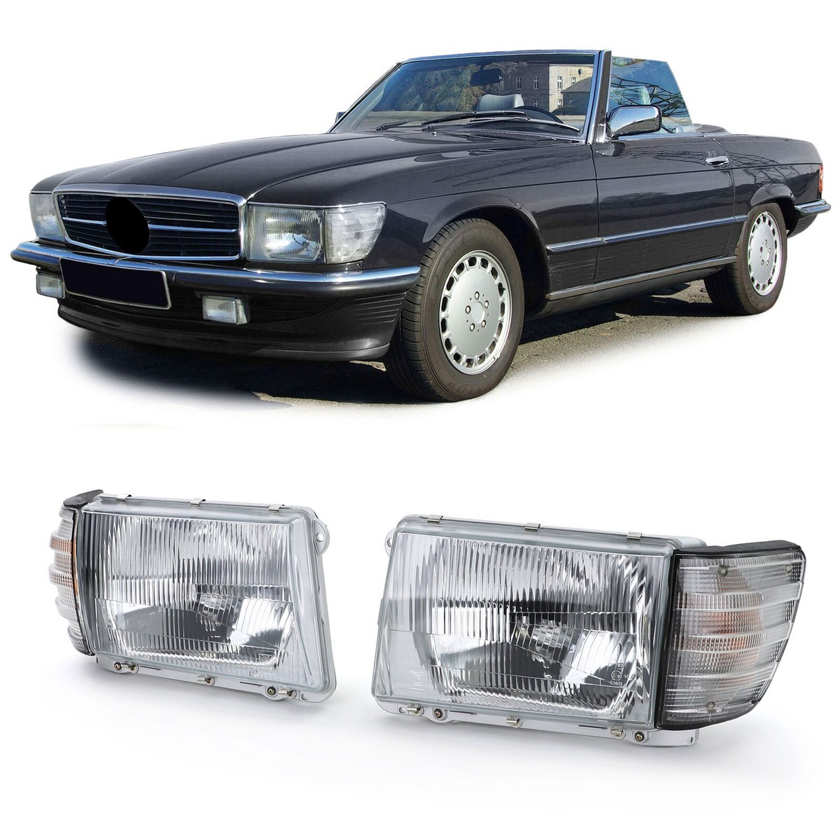 ✓Headlight Set for Mercedes SL R107 SLC FREE SHIPPING✓ | eBay