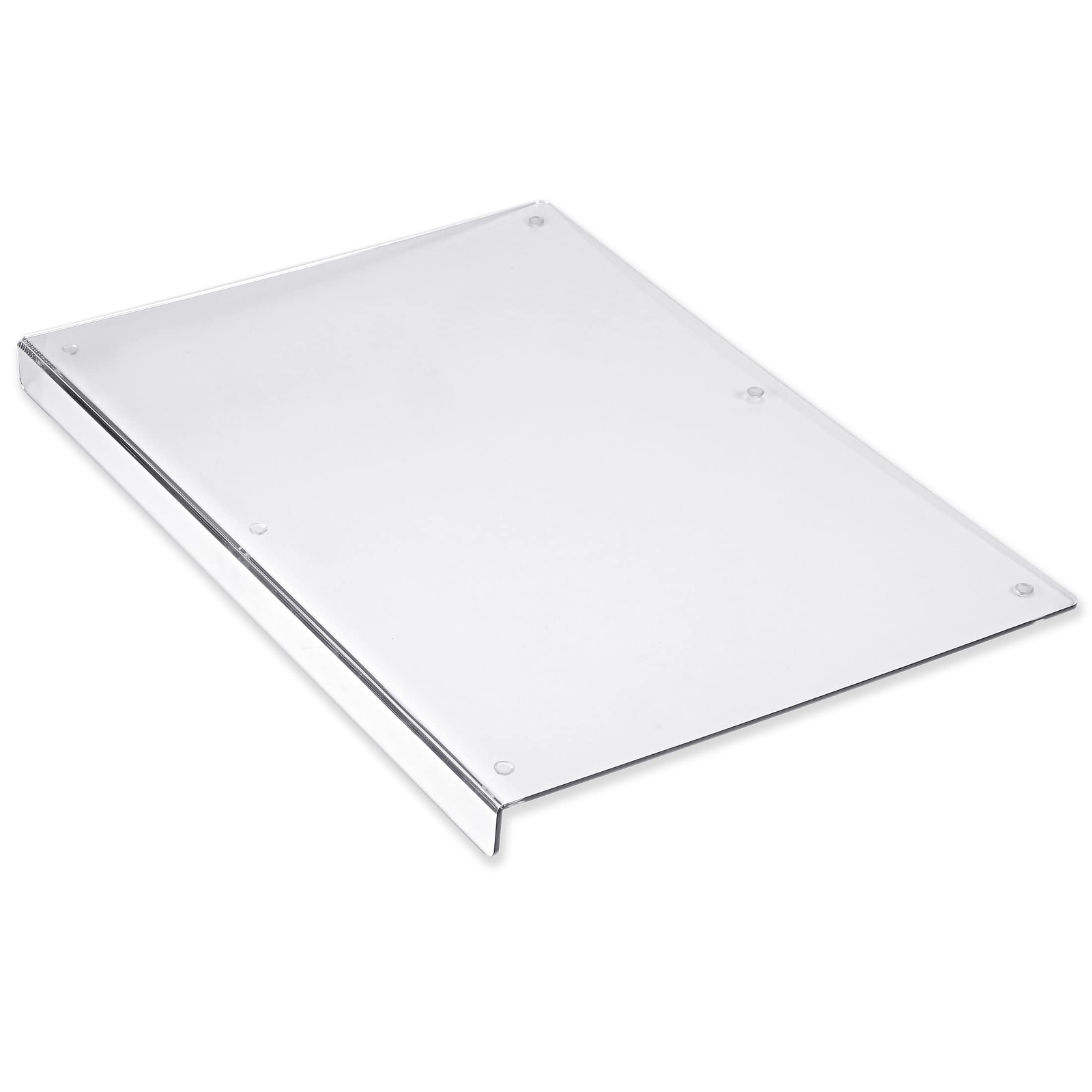 Cutting Board with Lip Edge – Clear Acrylic – Non-Slip – 20” x 16” – Countert...-image