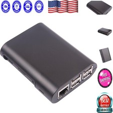 Jet Black Raspberry Pi 3 2 Model B Case - Access All Ports, Lightweight Design