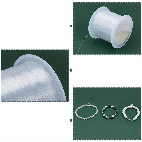 1roll 142 Yards 0.2mm Clear Fishing Line Invisible Nylon Thread Jewelry String