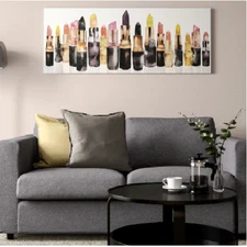 IKEA BJORKSTA 55" x 22" Picture Lipstick Collection Canvas ONLY (NO Frame)